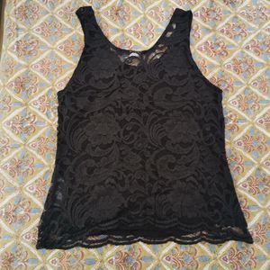 Black Lace Tank Top