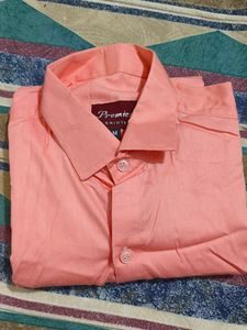 Premier Peach Formal Shirt