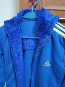 Beautiful Blue Colour Winter Hoodie For Boys