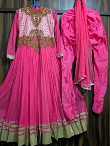 Pink Embroidered Kurta Set