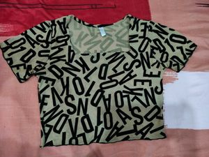 Printed Crop Top