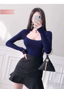 Dark Blue Fitted Top