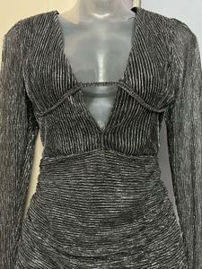 Pintrest Sparkly Silver Mini Dress