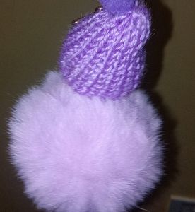 Cute Purple Doll Keychain