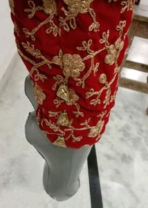 Cream And Red  Kurta Pant Without Dupata