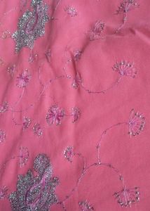 Pink Embroidered Saree