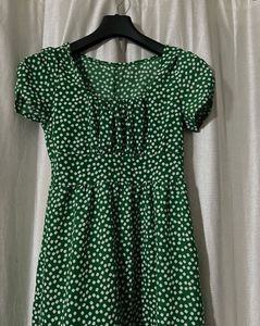 Green Floral Midi Dress