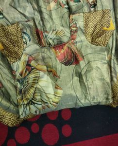 Gold Printed Dress