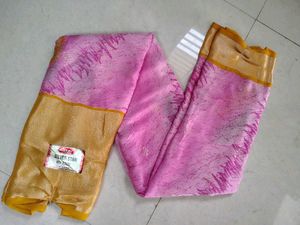 Pink & Gold Saree