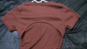 Ribbed Tie-Back Top