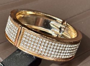 Golden diamond Studded Statement Bracelet.