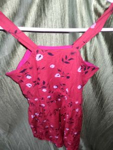 Red Floral Print Sundress