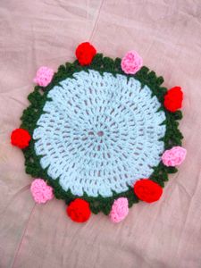 Cute Crochet bouquet coaster ✨🤌