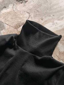 Black Turtleneck Top