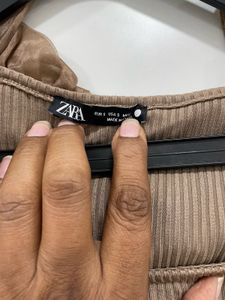 🤎 The Mocha Ballet Top: ZARA Ruffle Dream! 🩰