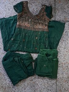 Designer A Line Suit Set Stitched