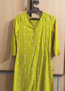 Yellow Printed Kurta!!