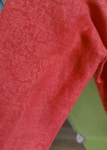 Cotton Orange Pink Suit, Chudidar, Dupatta