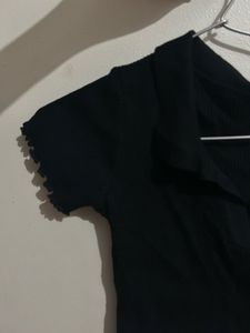 Cute Black Crop Top
