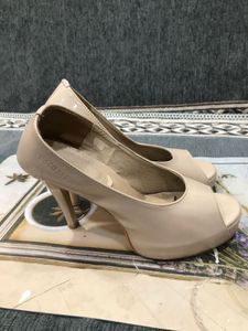 Beige High Heel Pumps