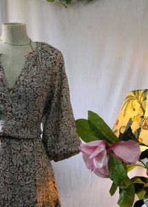 Mango Floral Print Mini Dress