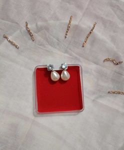 Heart Stud and Dangle Earring Set