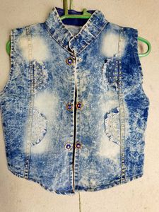 Acid Wash Denim Jacket. Srfif Few Hours Wear.New