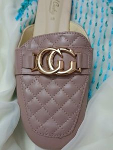 Nude Pink 🌸 Half Shoes With Embellishment