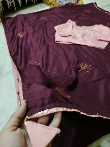 Saree With Blouse Marvadi Style