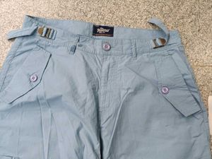 Roadster Light Blue Cargo Style Pants, 34 Size