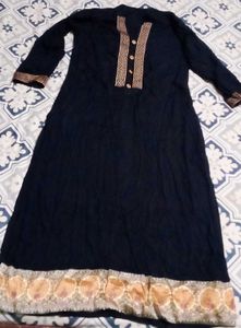 Ethnic Embroidered Tunic Top with Wooden Buttons