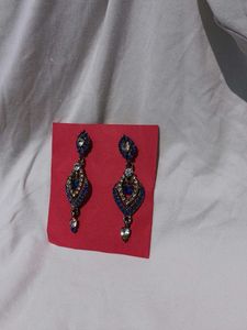Blue Dangle Earrings