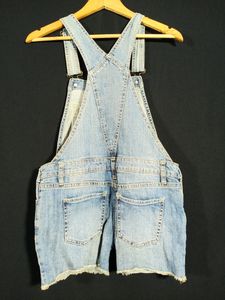 Blue Denim Dungree Shorts (Women's)