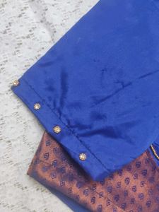 Blue Readymade Saree Blouse