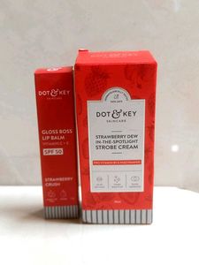 Dot&Key Strobe Cream & Strawberry 🍓 Lipbalm