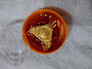 Mangalsutra Red Moti Golden Locket