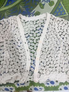 Cream Crochet Top