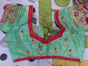 Pink Gottal Patti Sari - Pure Georgette