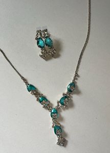 Blue Stone Necklace Set 🩵