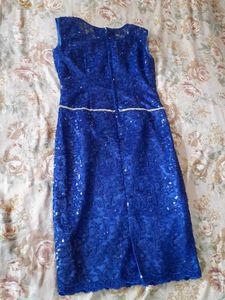 Blue Lace Tail Dress