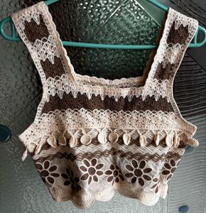 Crochet Lace Floral Tank Top