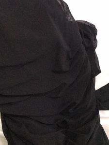 Black Ruched Mini Dress
