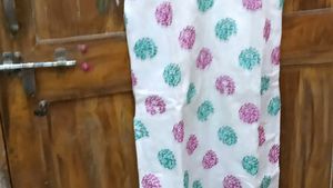 Gently Used White With Floral Embroidery Kurti