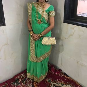 Sea Green Saree