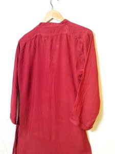 Round Collar Neck Long Kurtas For Women