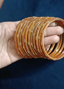 Orange & Gold Bangle Set