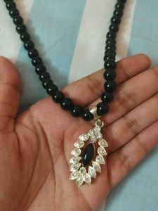 Black Pendant With Stone Locket