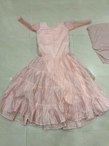 Elegant Pink gown with dupatta