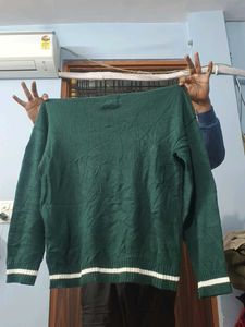 Oversized Trendy Korean Green Sweater