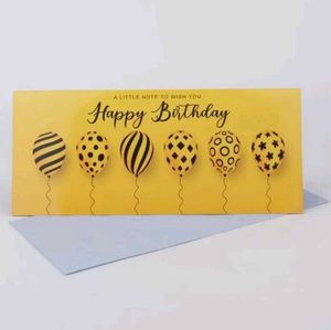 Festive Balloon Happy Birthday Card